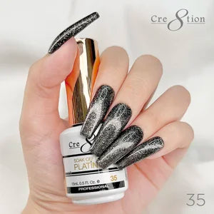 Cre8tion Gel Polish - Soak Off Gel Platinum 35
