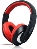 S-828 Wired Stereo Headphone Sound and Over-Ear Headset with Mic- (Red)