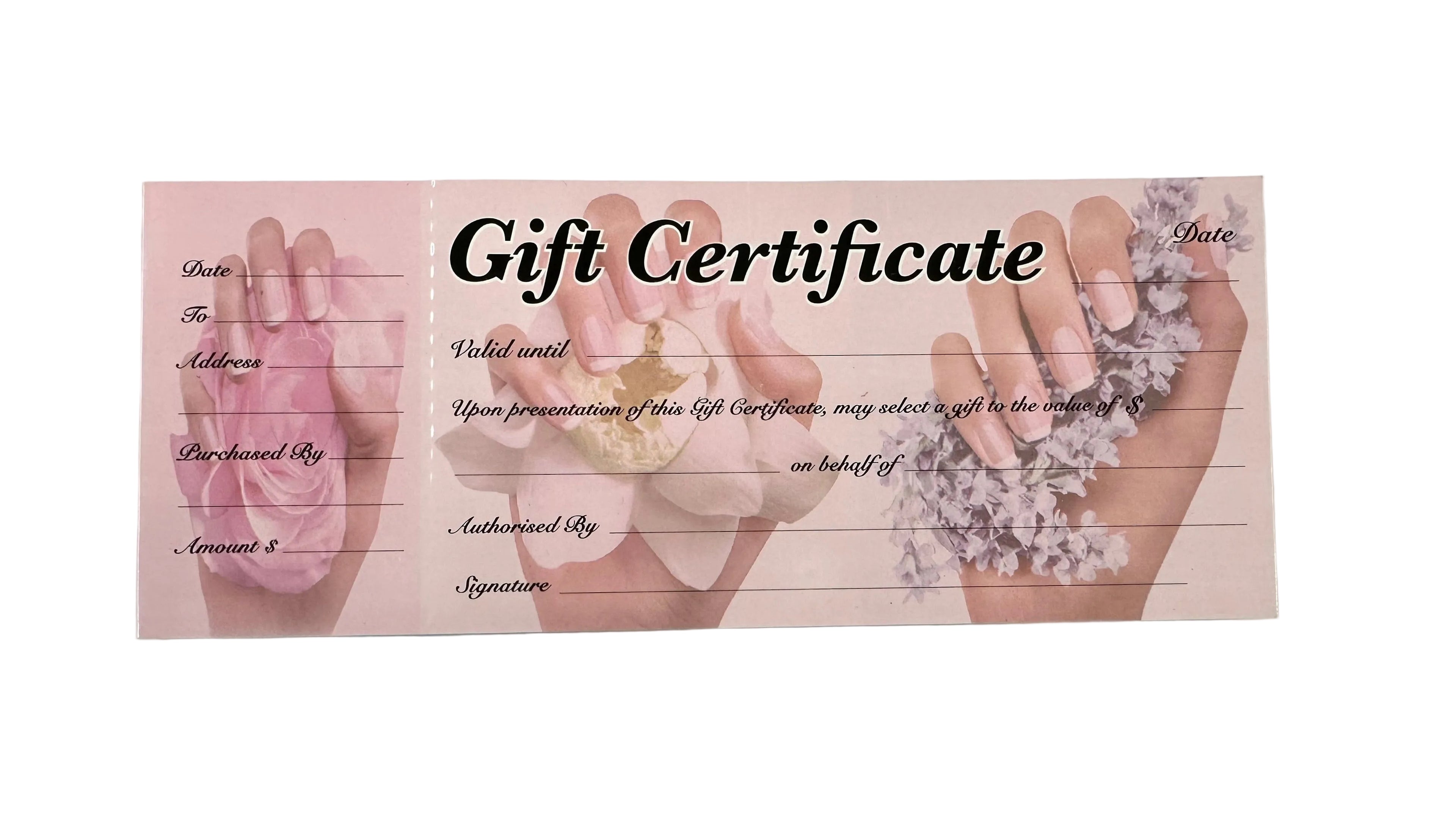 Gift Certificates Book 50 pages