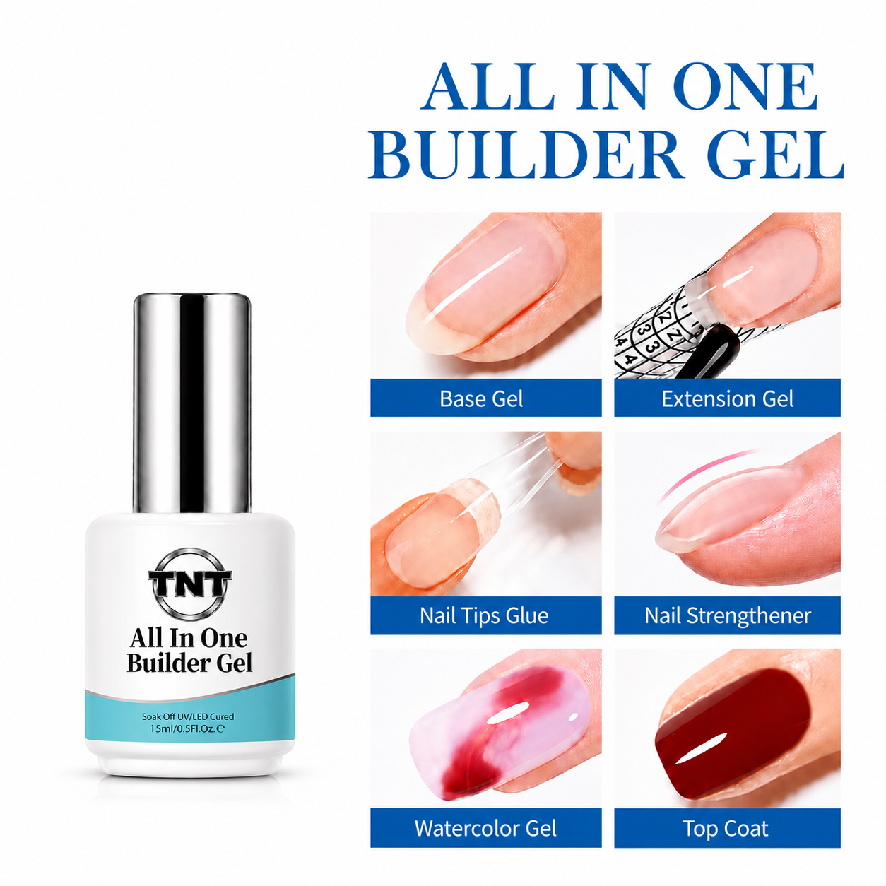 TNT all in one builder gel in bottle 15ml