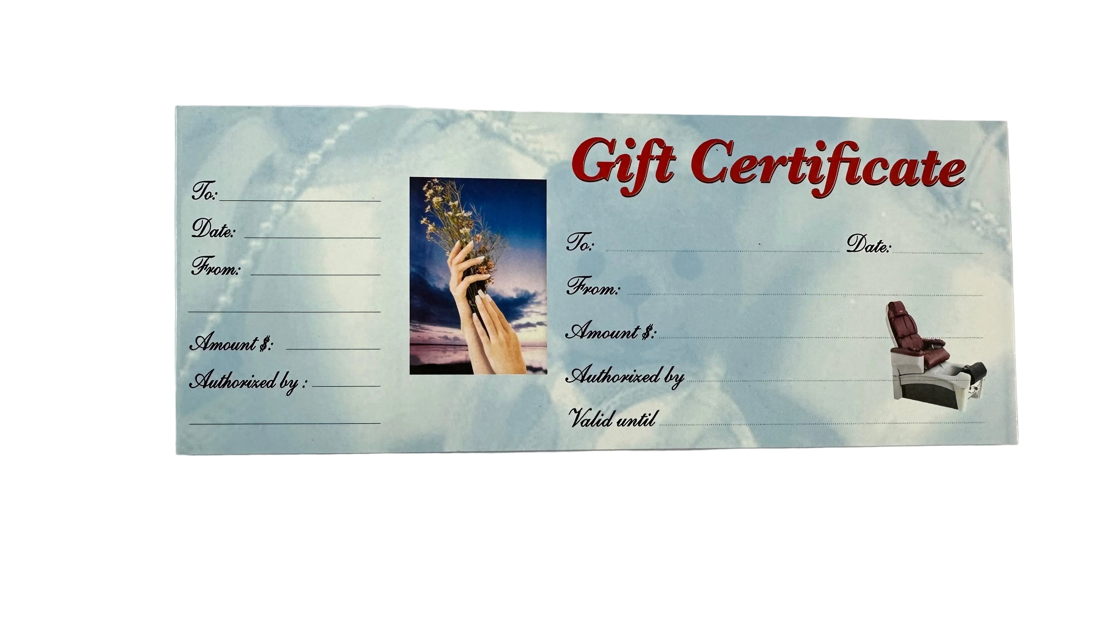 Gift Certificates Book 50 pages