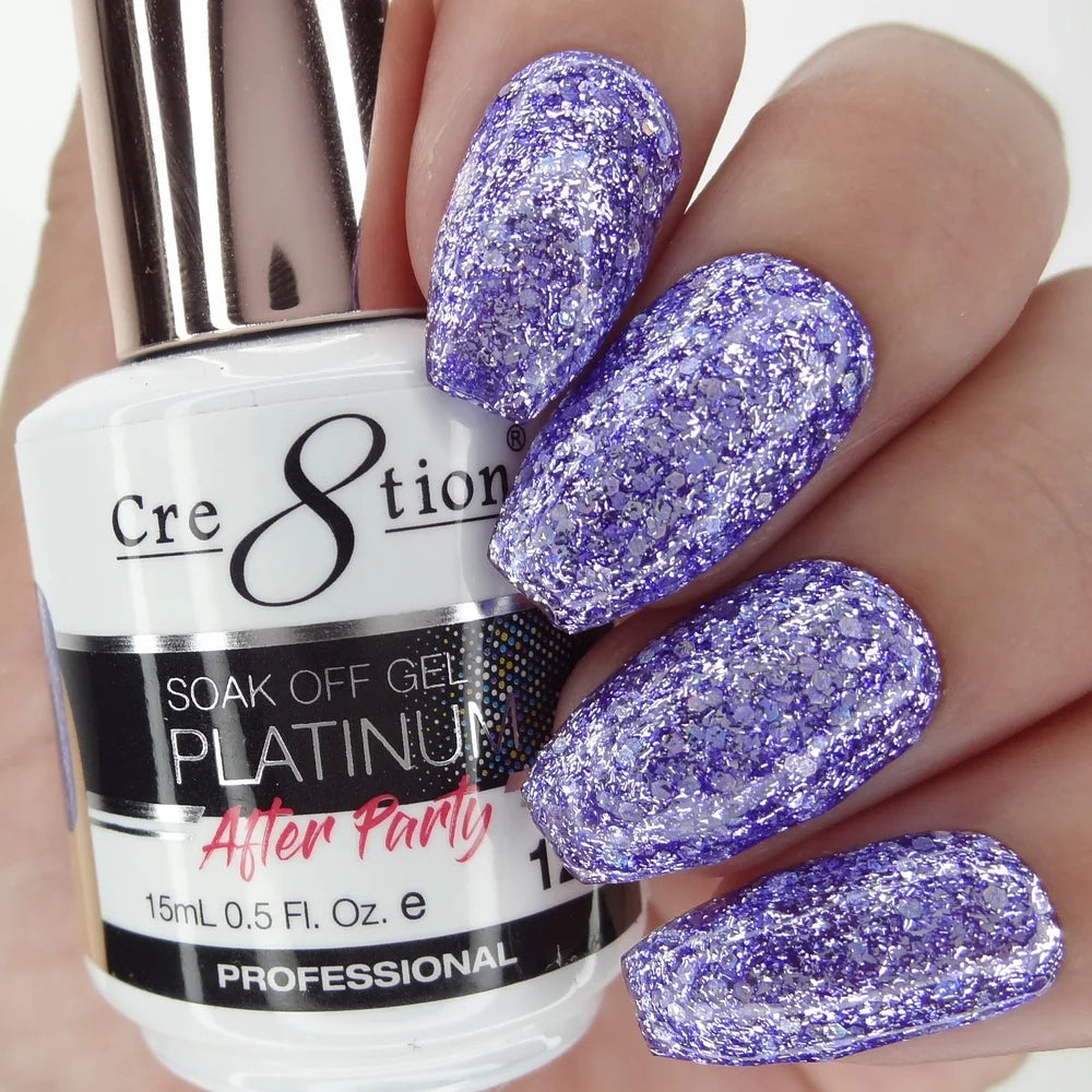 Cre8tion Gel Polish - Soak Off Gel platinum After Party 12