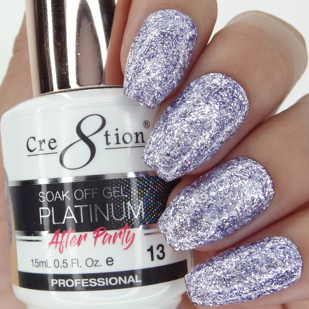 Cre8tion Gel Polish - Soak Off Gel Platinum After Party 13