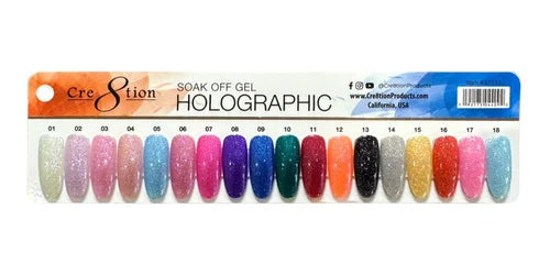 Cre8tion Gel Polish - Soak Off Gel Holographic 01
