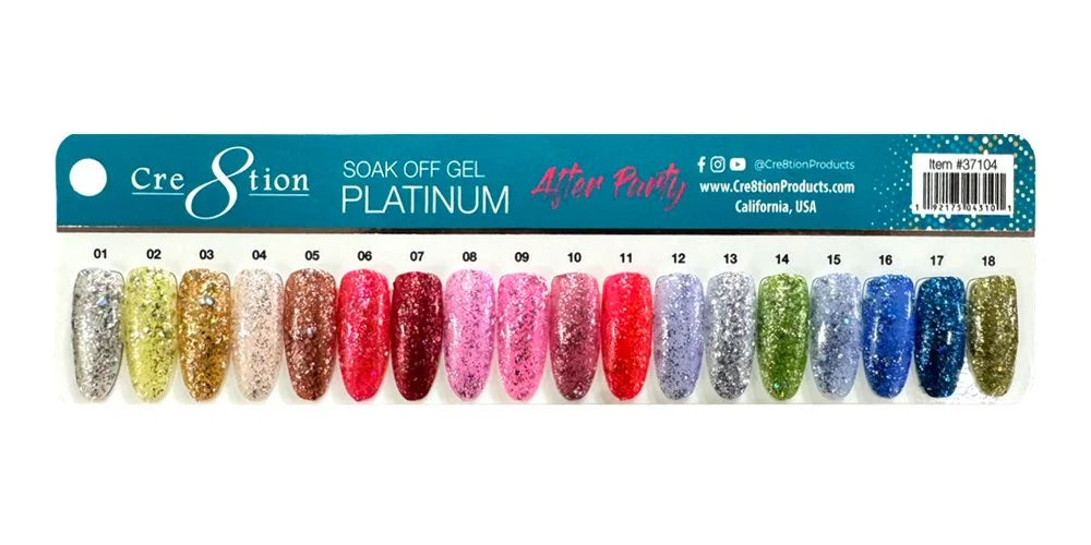 Cre8tion Gel Polish - Soak Off Gel platinum After Party 12