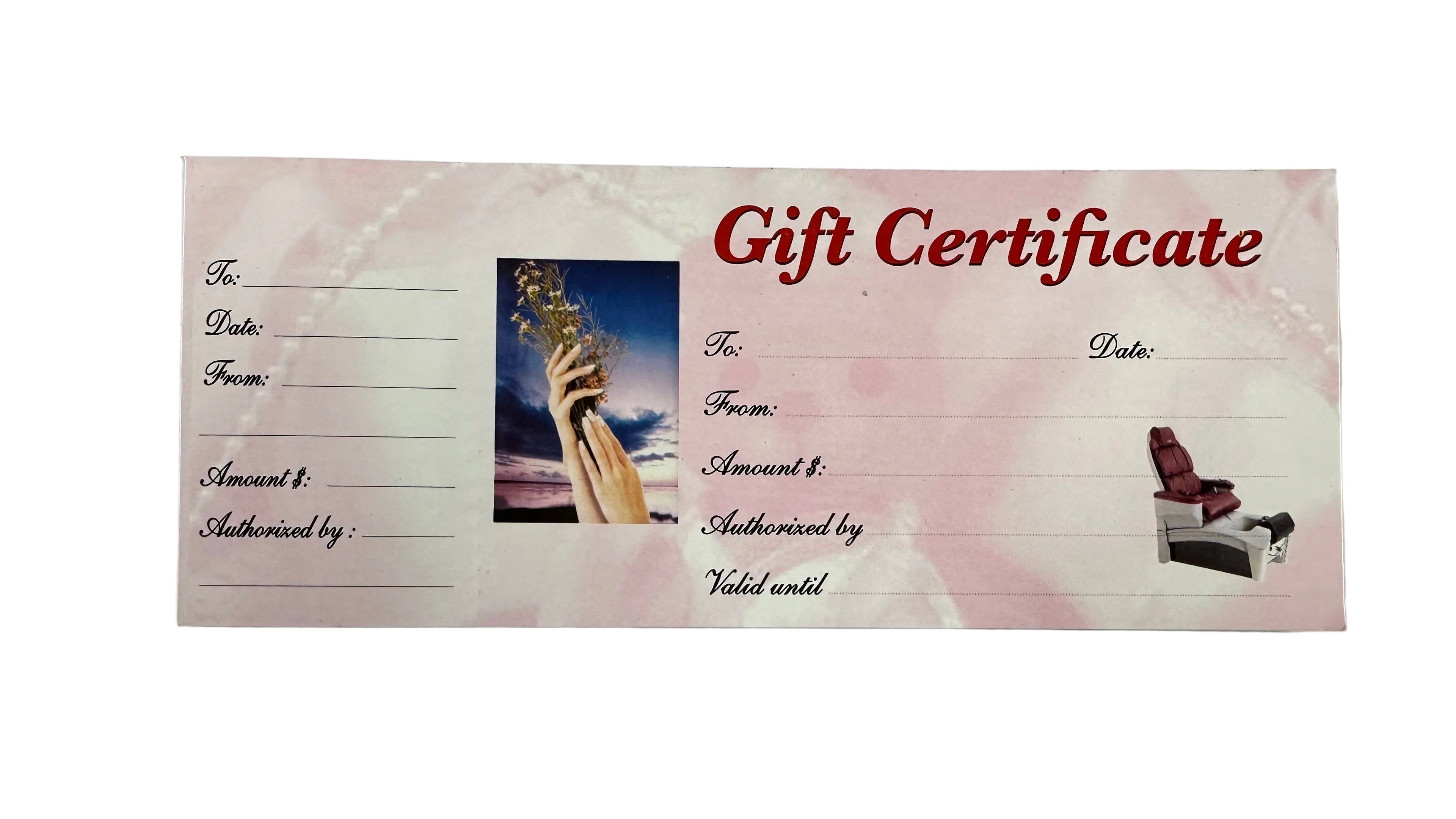 Gift Certificates Book 50 pages