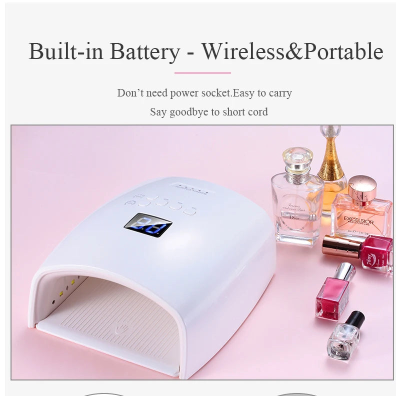 Gel UV Led Nail Lamp Professional Rechargeable-66W