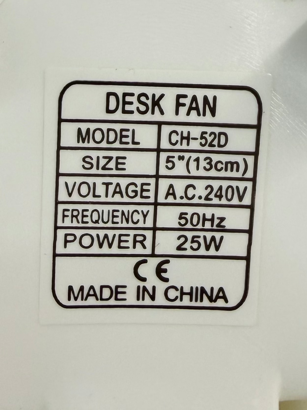 ANS Table Fan