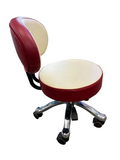 Smooth Beige Red Leather Chair Pedicure
