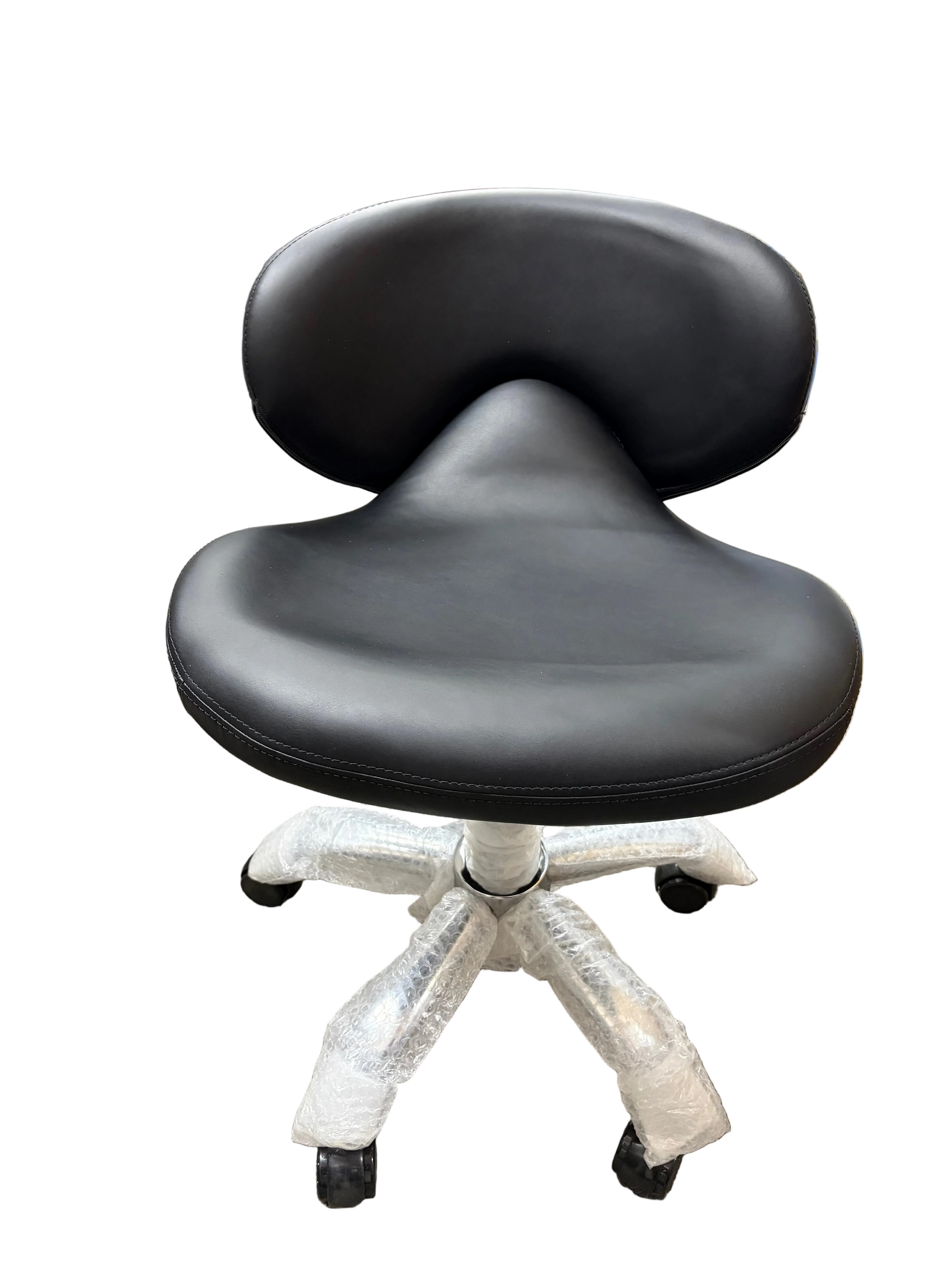Smooth Black Leather Chair - Technician Chair