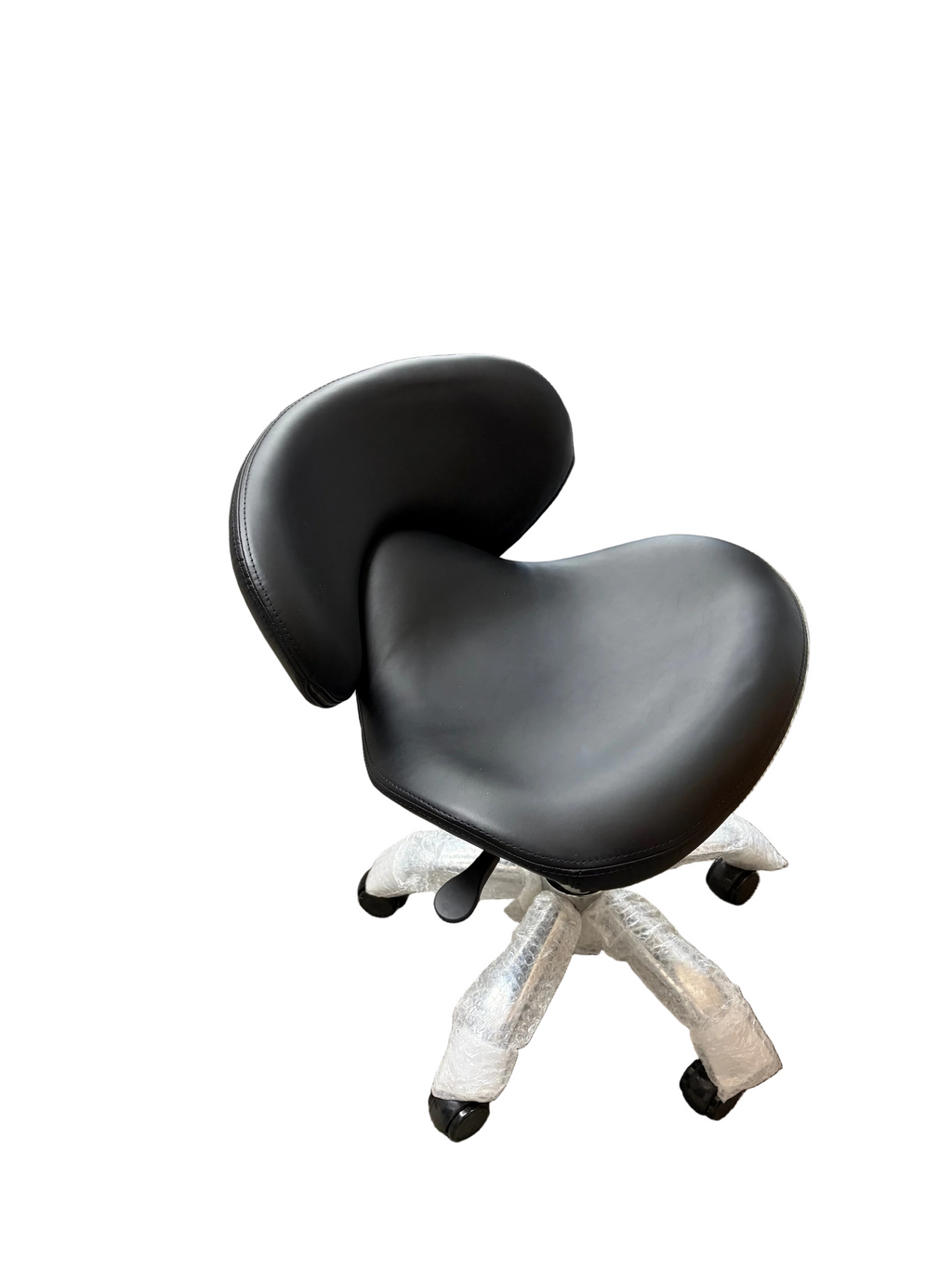 Smooth Black Leather Chair - Technician Chair