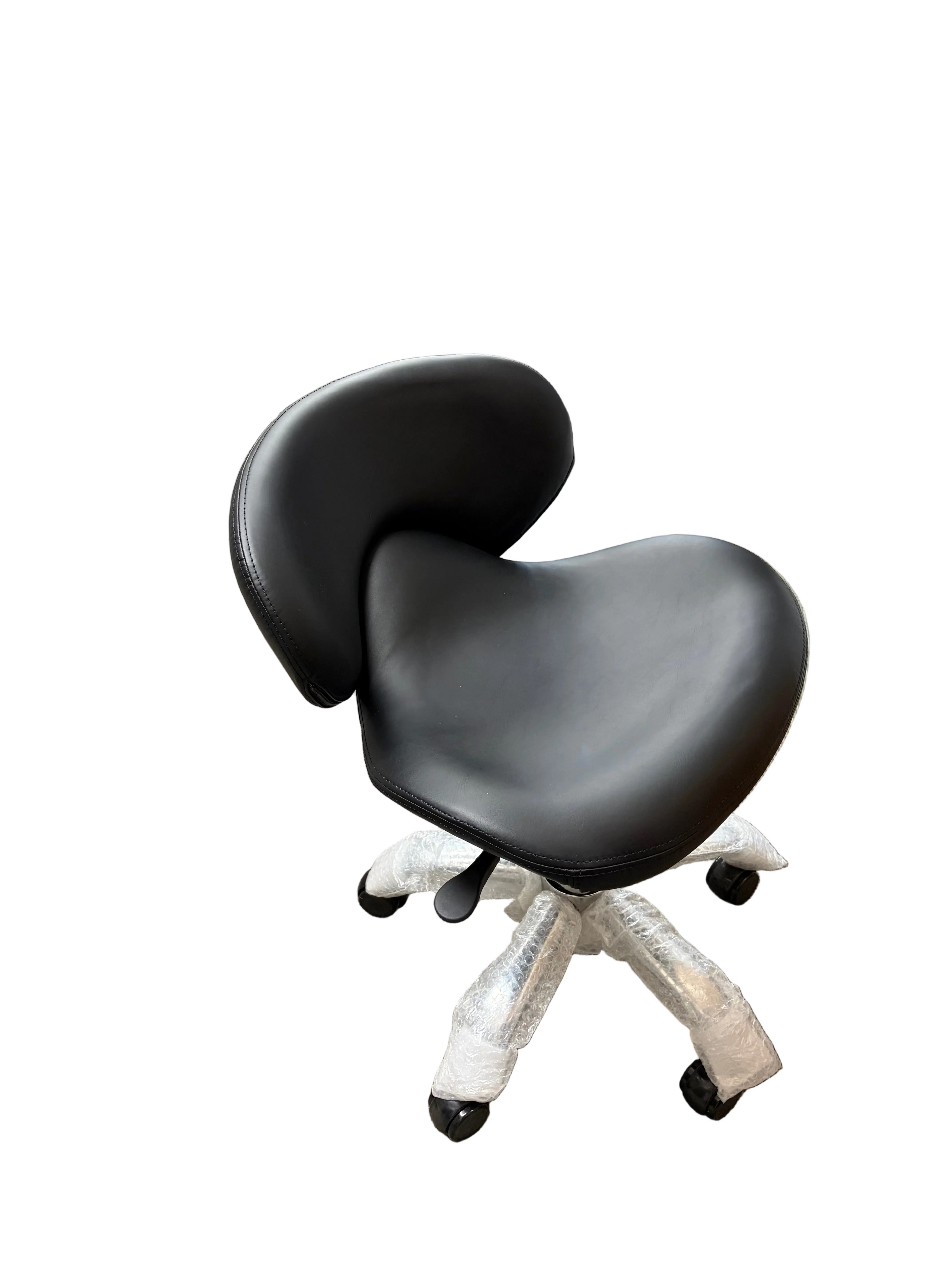 Smooth Black Leather Chair - Technician Chair