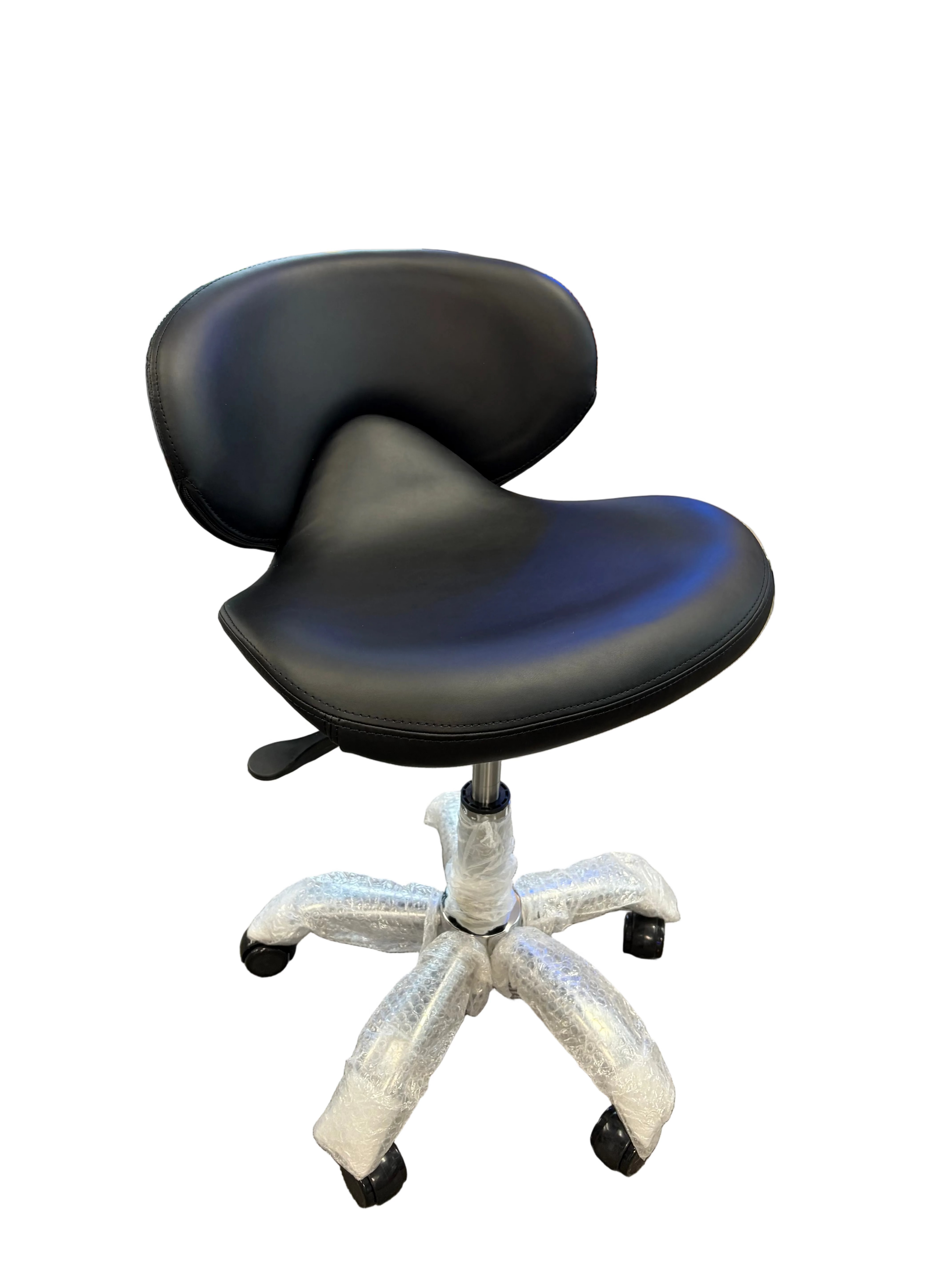 Smooth Black Leather Chair - Technician Chair