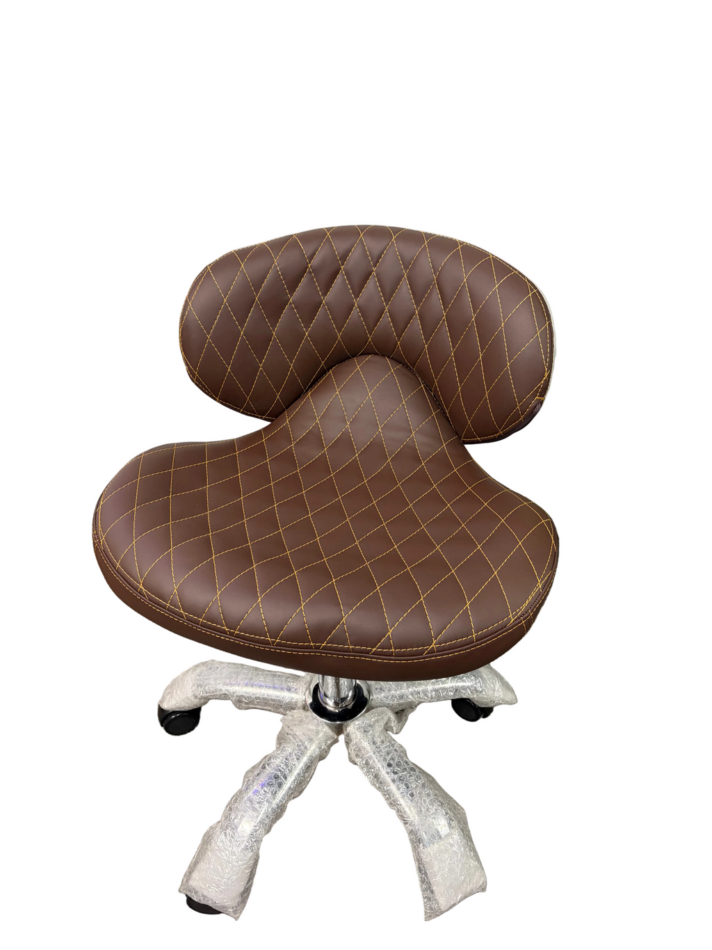 Smooth Diamonds Dark Brown Leather Chair- Technician Chair