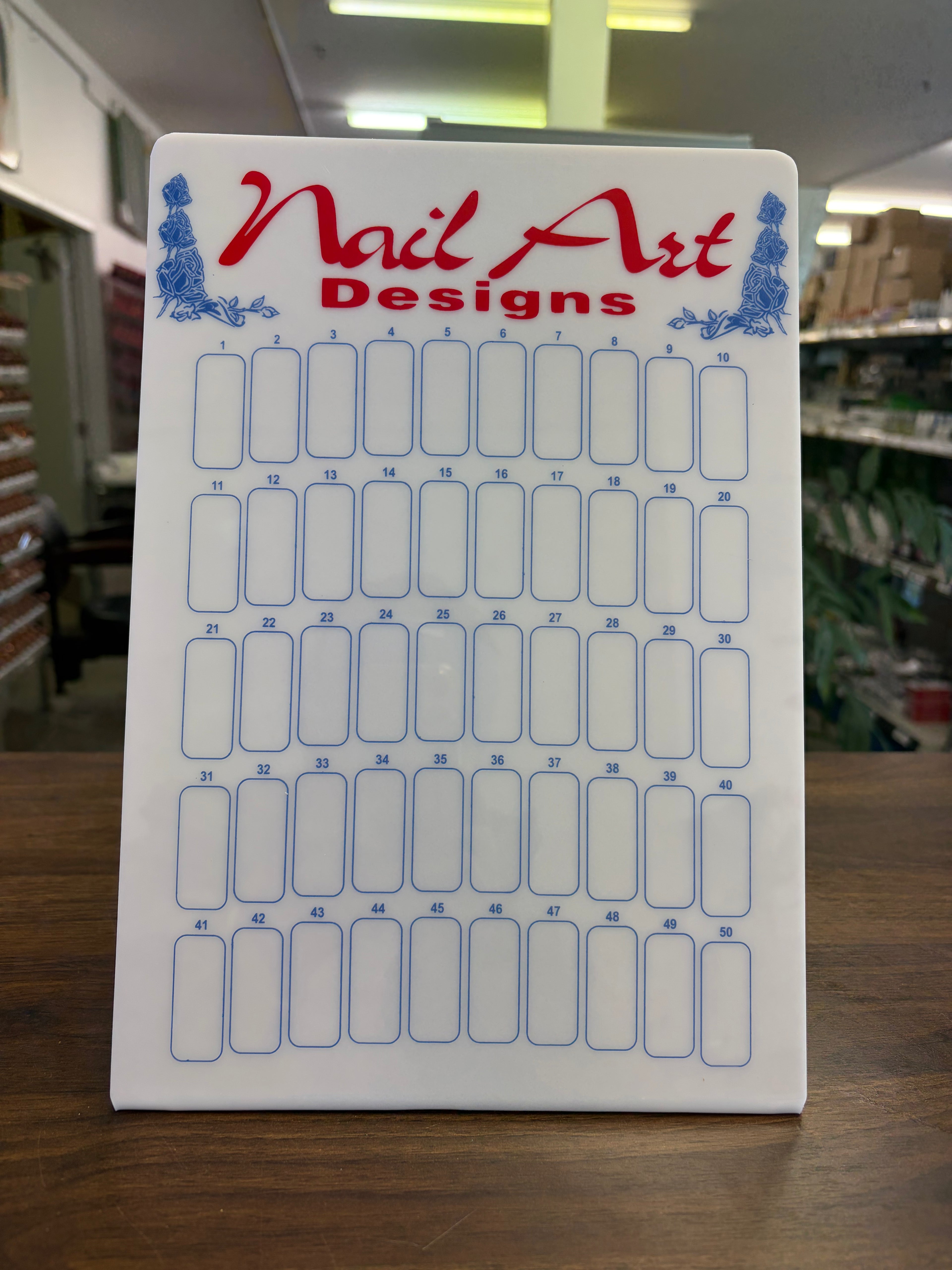 NAIL ART DISPLAY BOARD – WHITE/BLACK