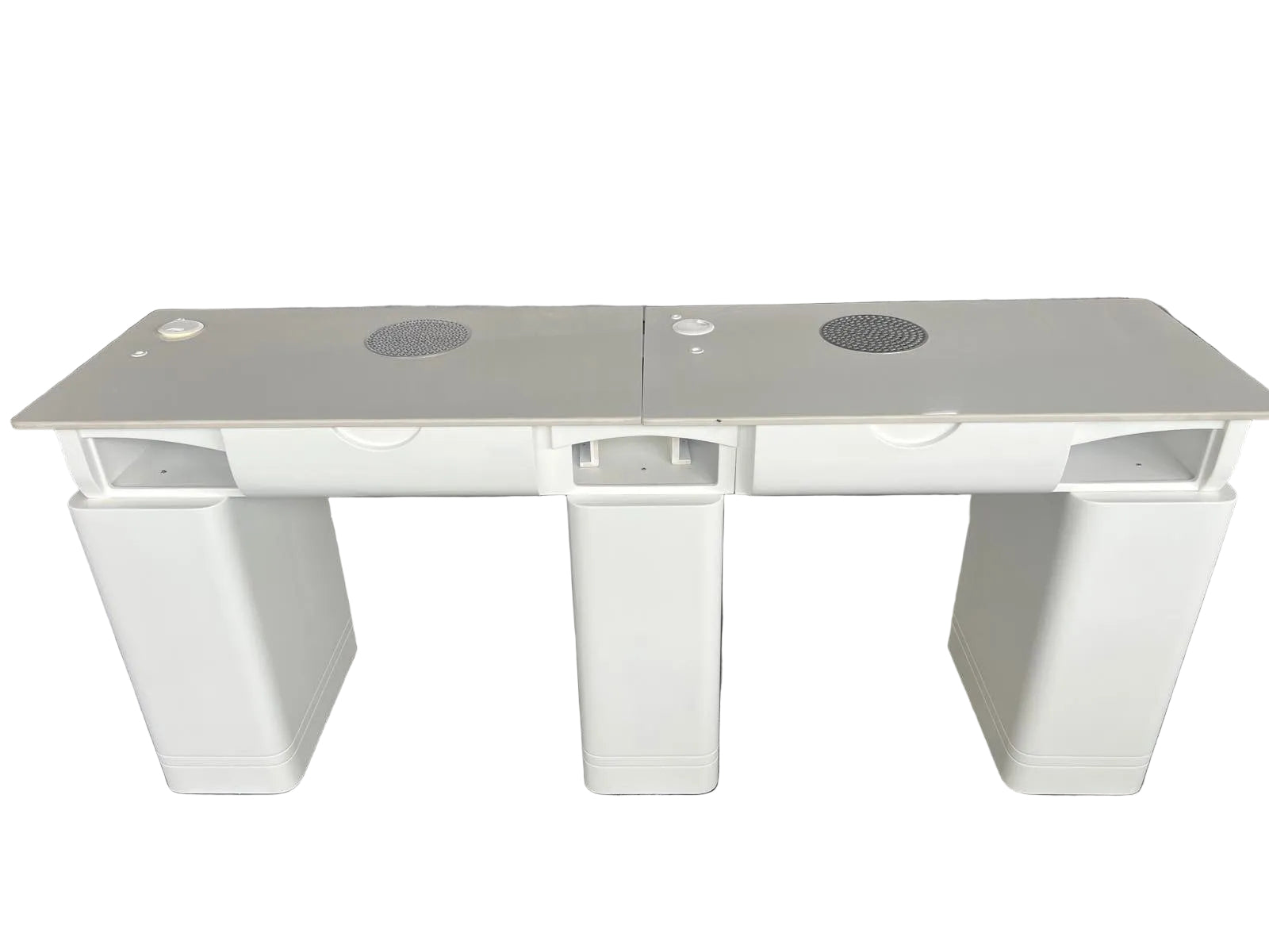 Double Manicure Table Marble top with Extraction fan