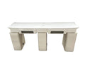 Double Manicure Table Marble Top - D02