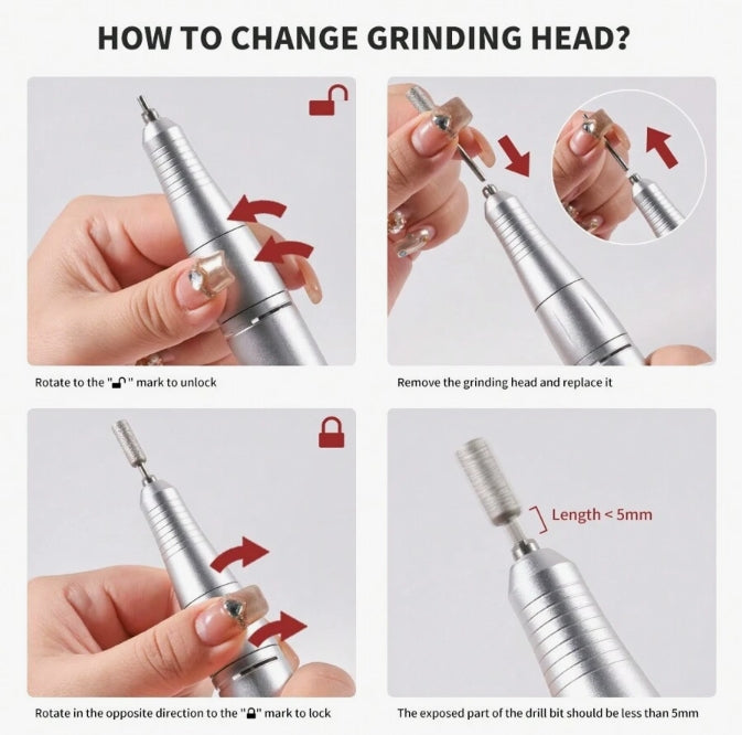 Professional Electric Nail Drill 45,000 RPM