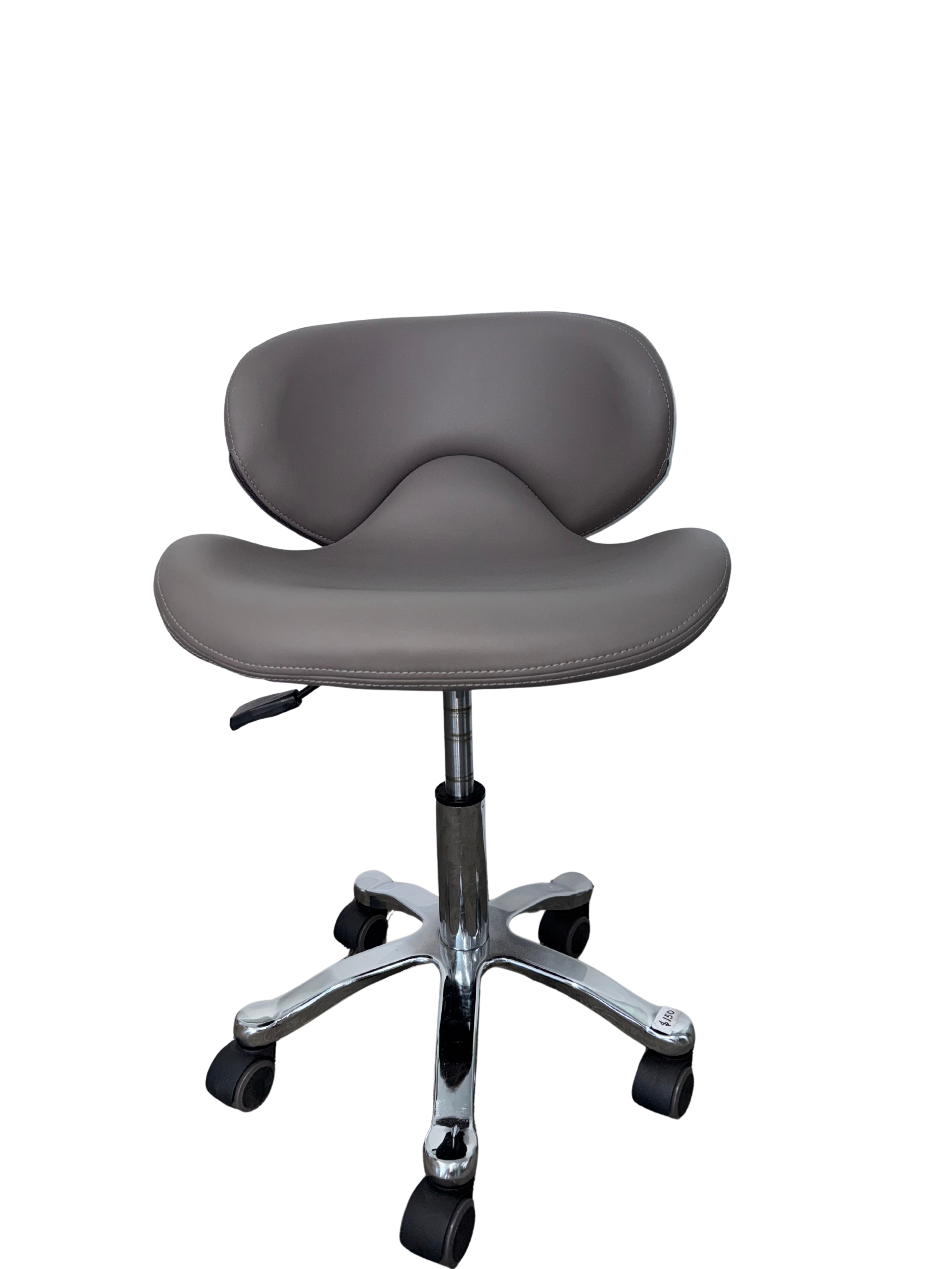 Smooth Grey Leather Chair