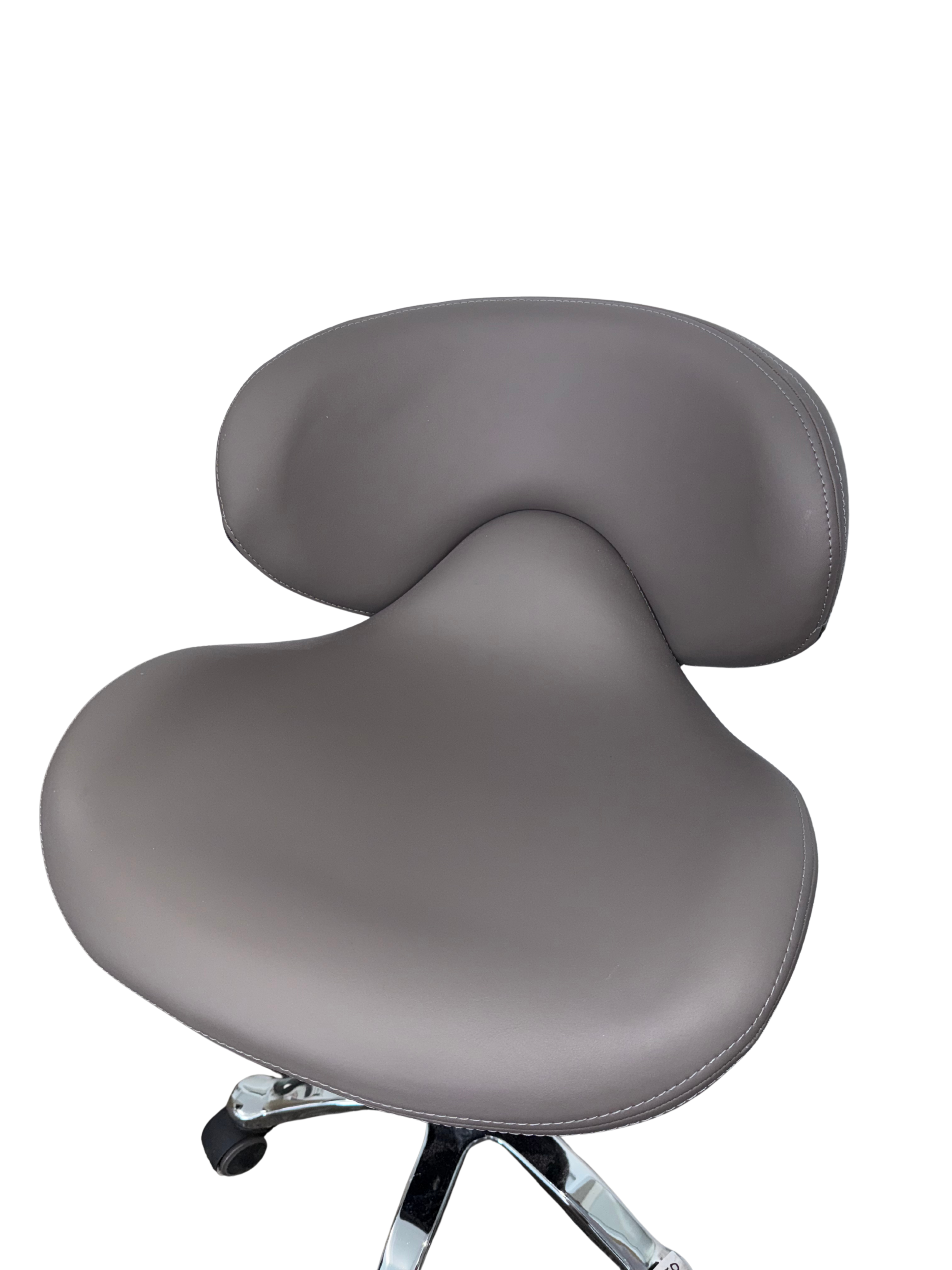 Smooth Grey Leather Chair