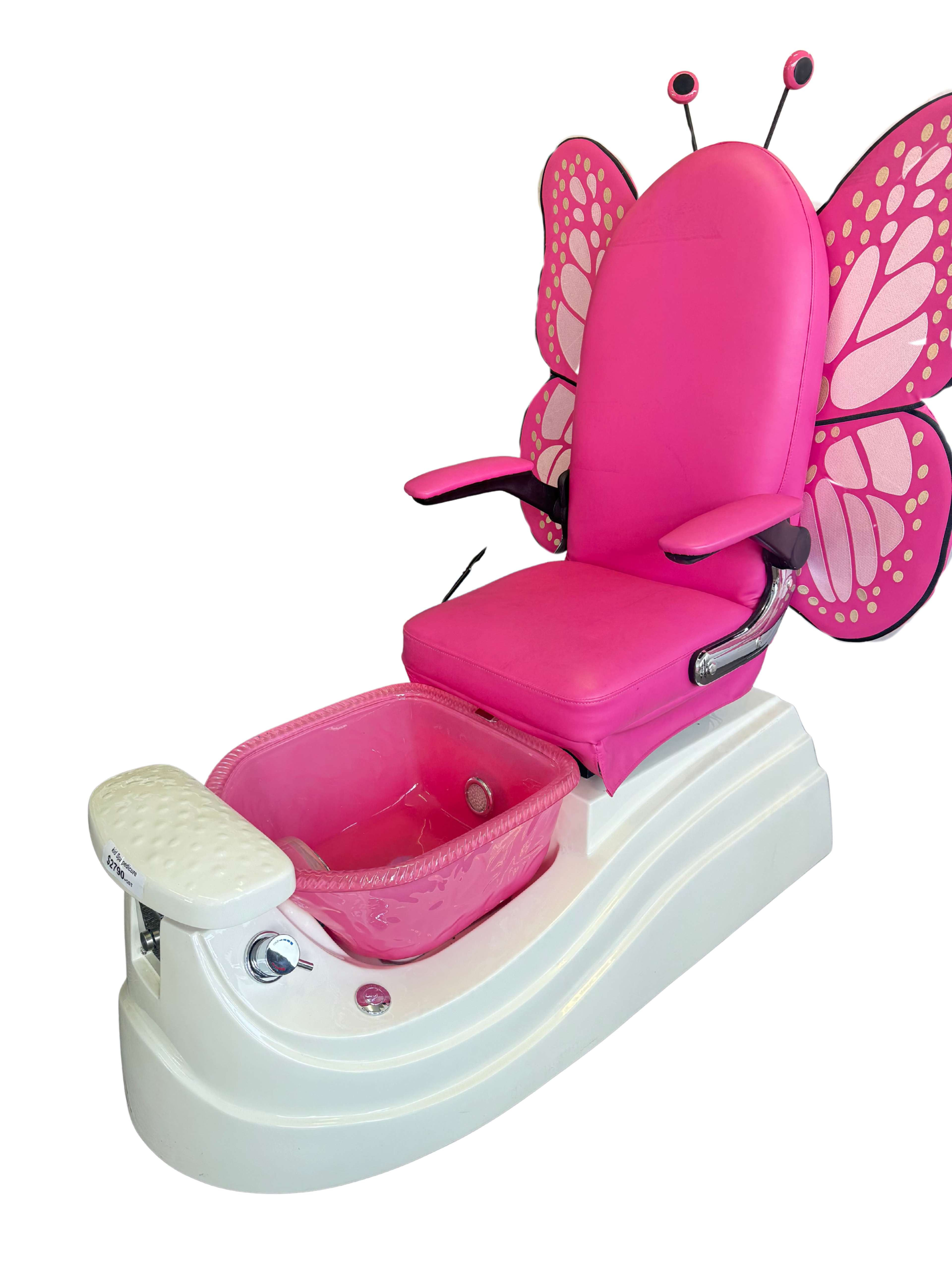 Pink Butterfly Kids Spa Pedicure Chair