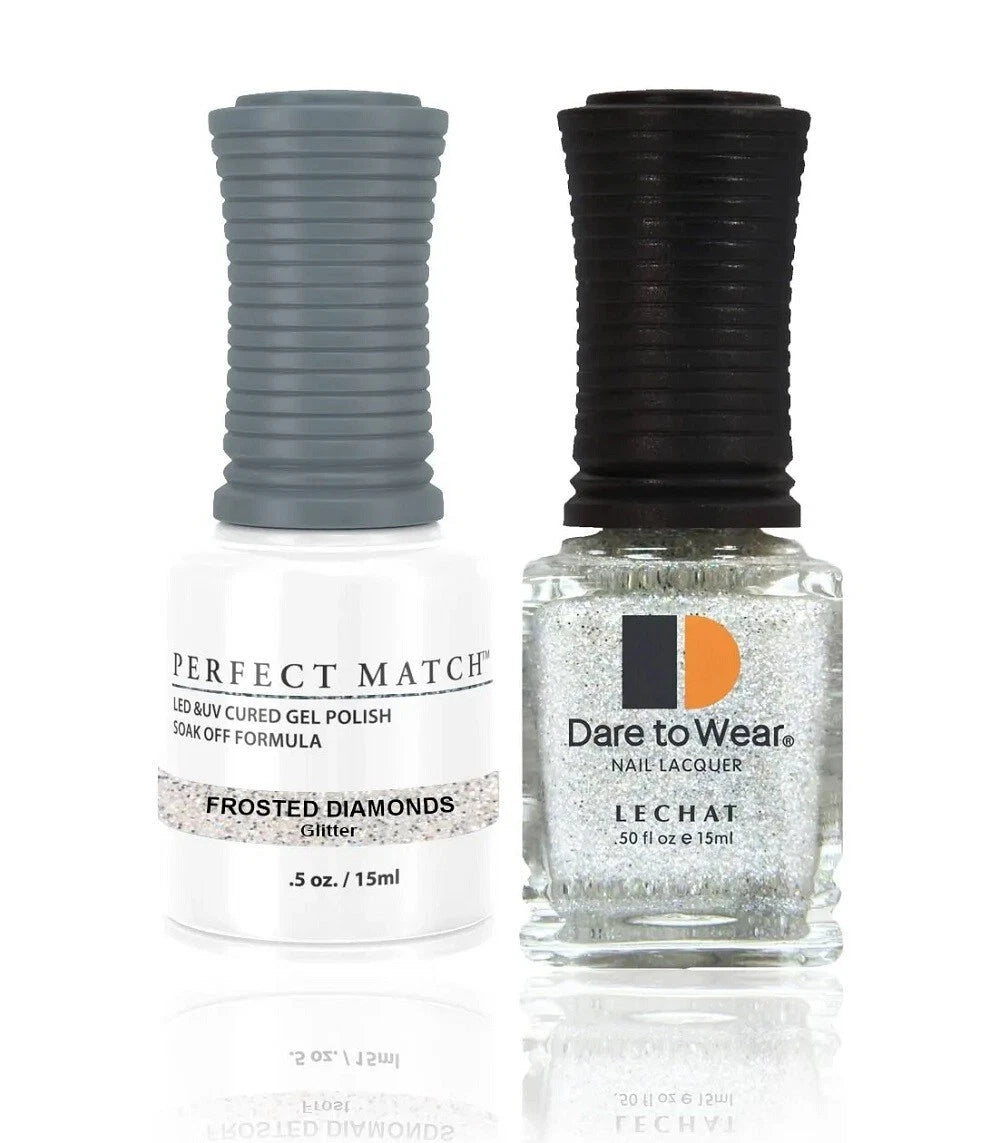 LeChat Perfect Match Duo Gel & Lacquer - #PMS163- Frosted Diamonds