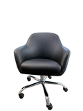 Smooth Black Leather Chair