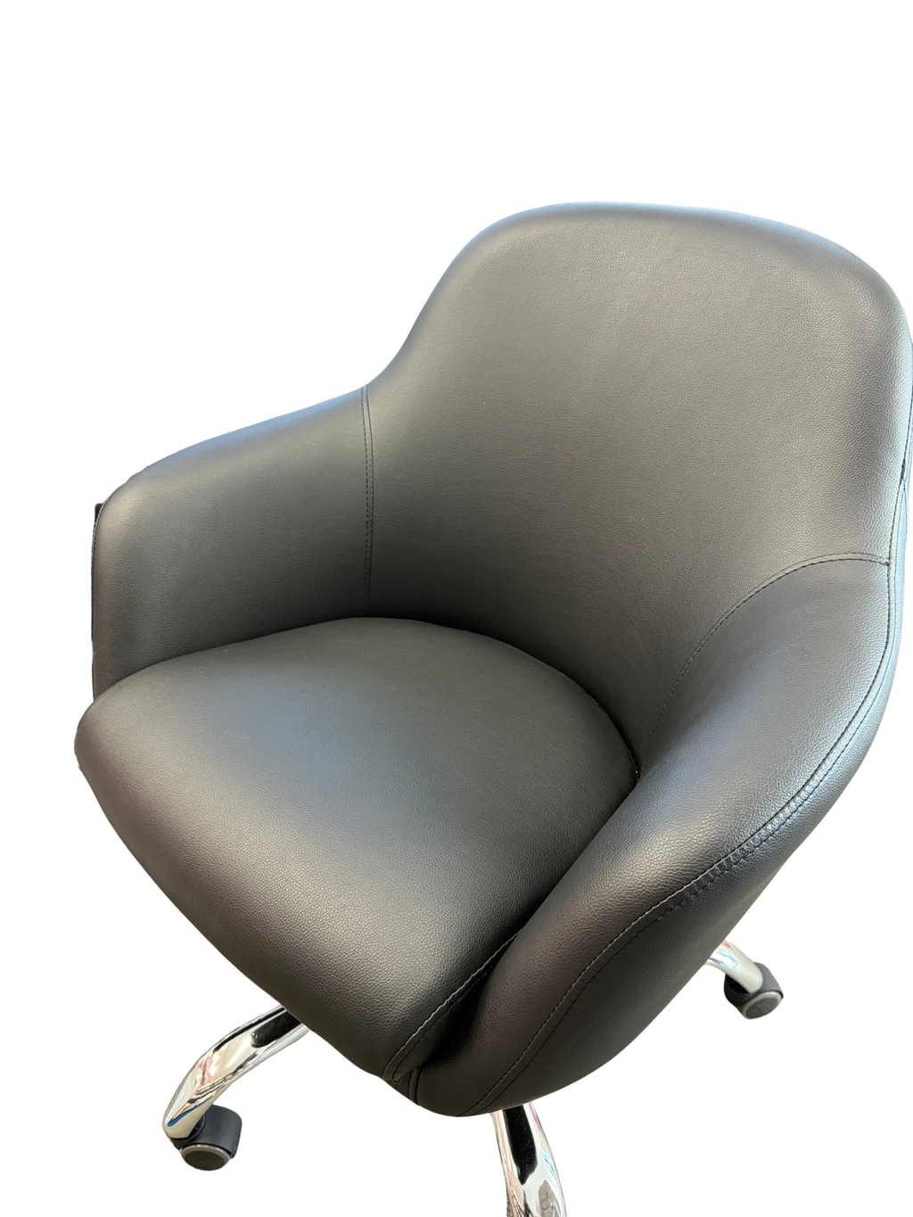 Smooth Black Leather Chair