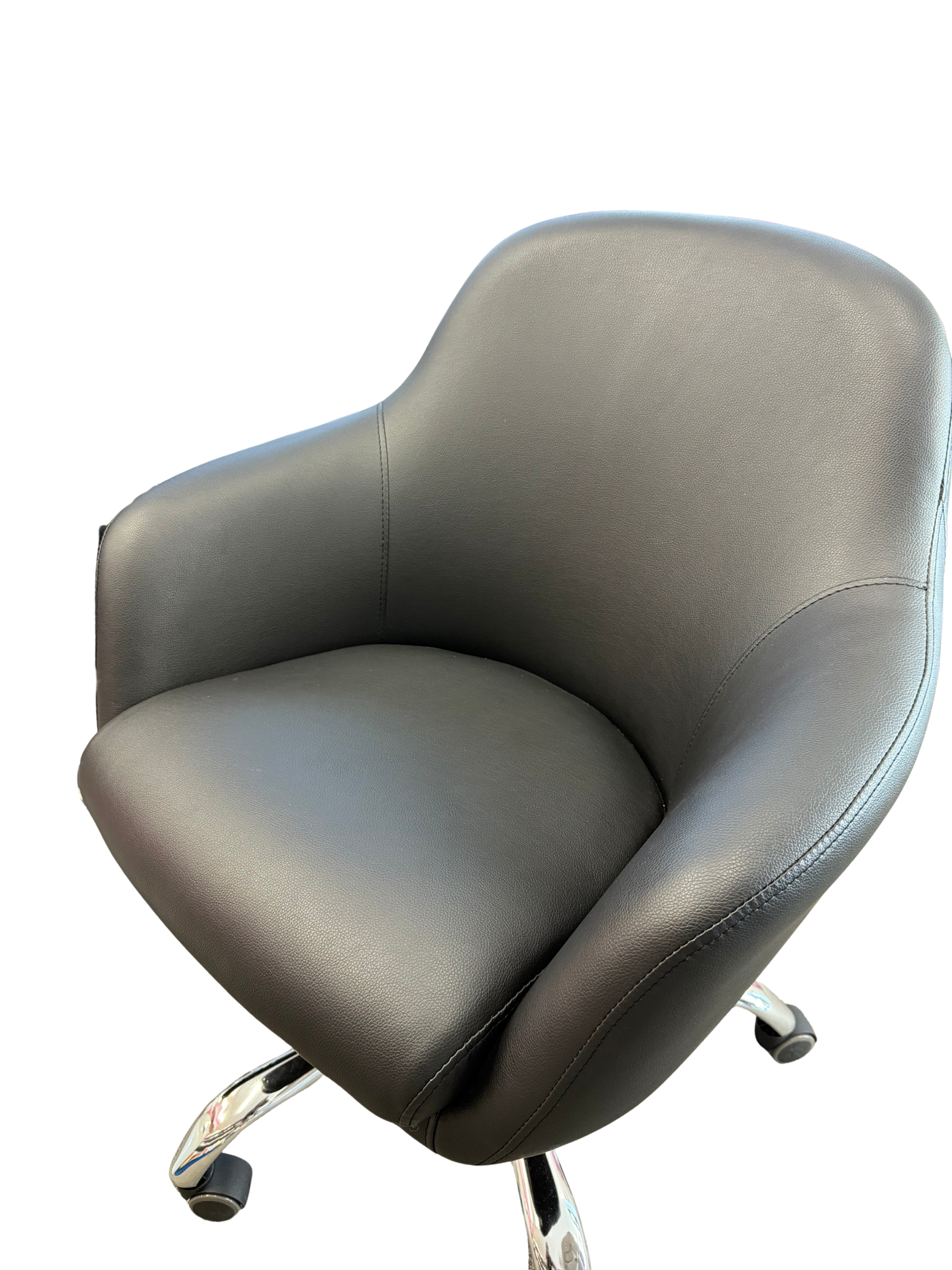 Smooth Black Leather Chair