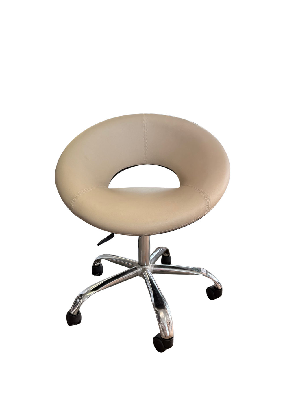 White/Black Leather Chair